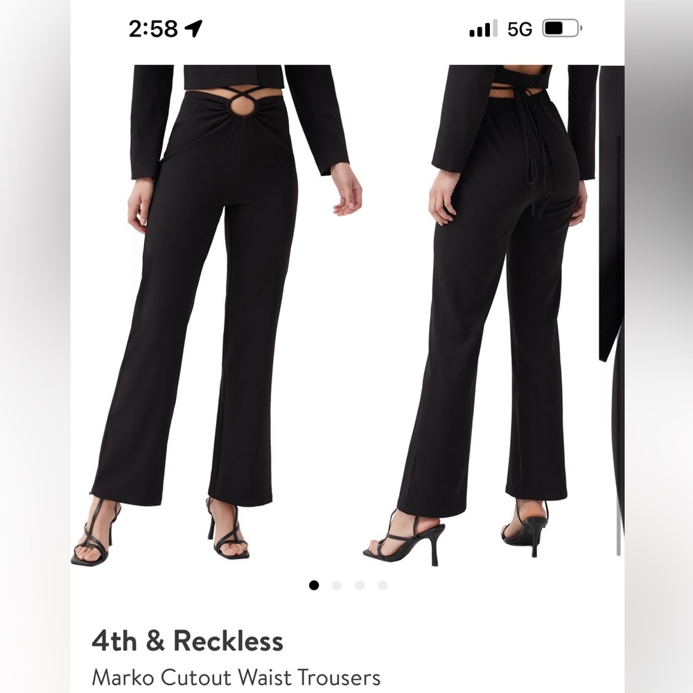 NWOT fourth&reckless cutout flare pants sz s